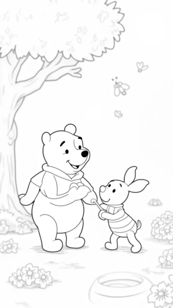 winnie the pooh piglet coloring pages